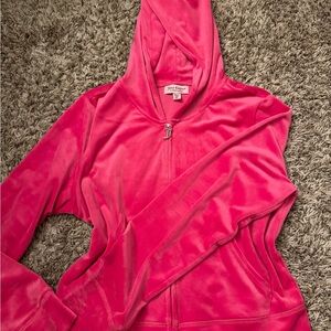 Juicy Couture Fuchsia Velour Zip Hoodie